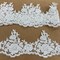 1 Yard Embroidered on 100% Polyester Net Mesh 6″ Wide Beaded & Corded Floral Lace Trimming